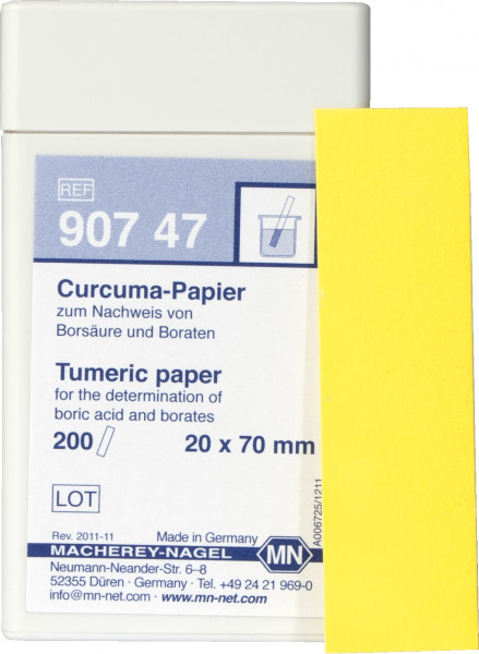 Turmeric papir Pakke med 200 strips 20x70 mm