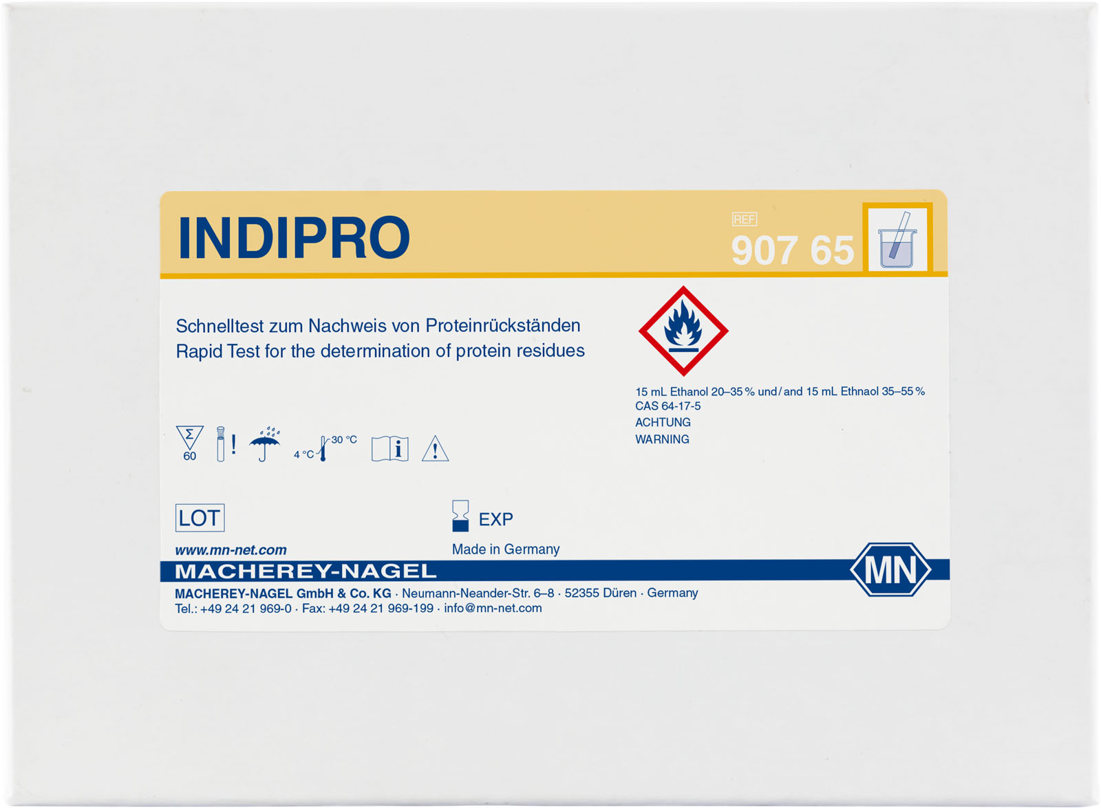 INDIPRO teststrips Pakke med 60 strips 10 x 95 mm