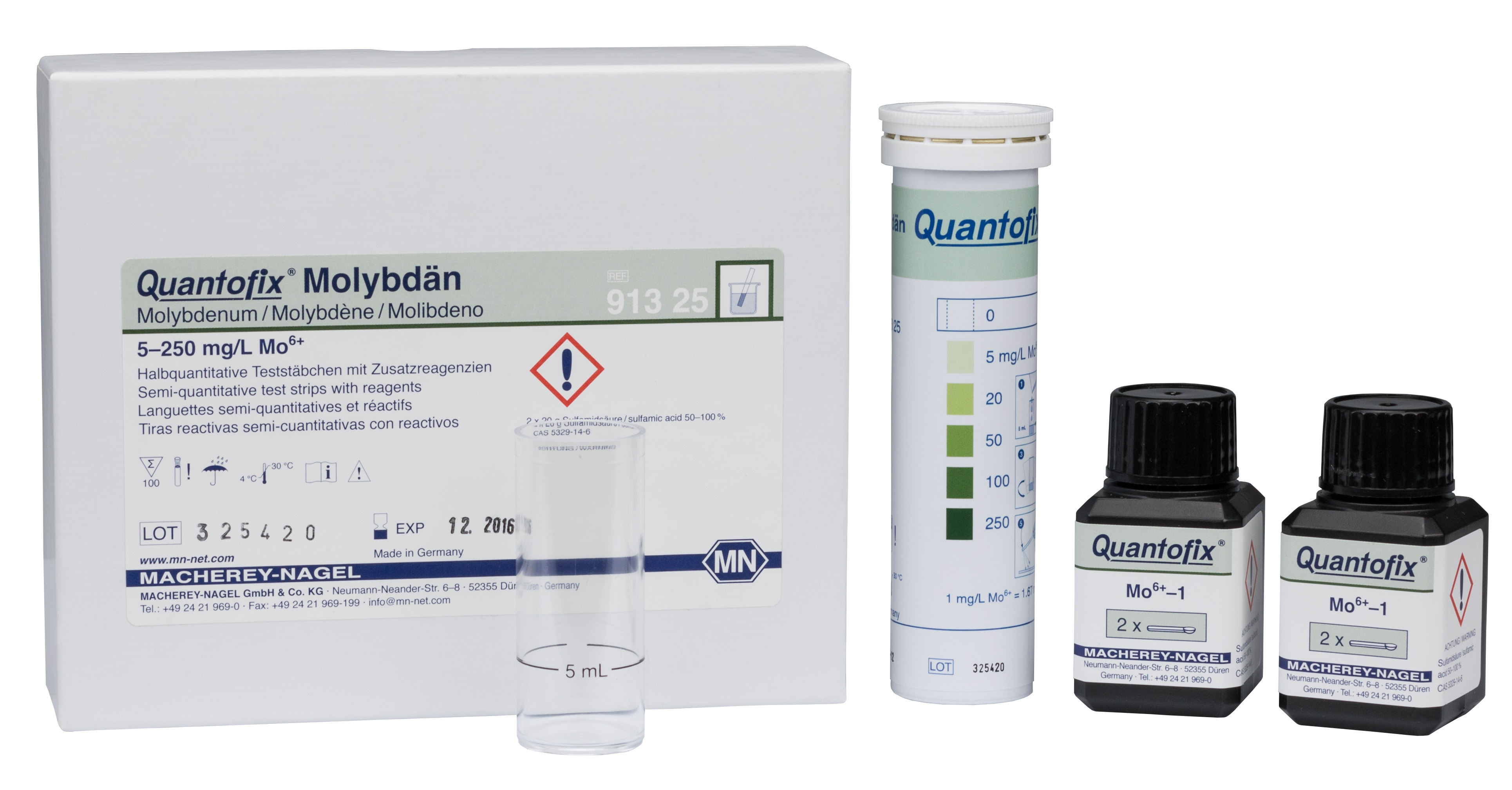 QUANTOFIX test strips Molybdenum