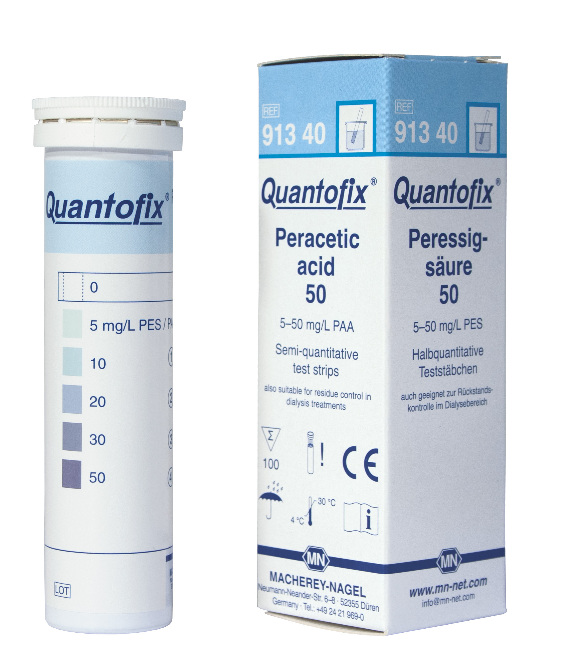 QUANTOFIX teststrimler Peracetic acid 50