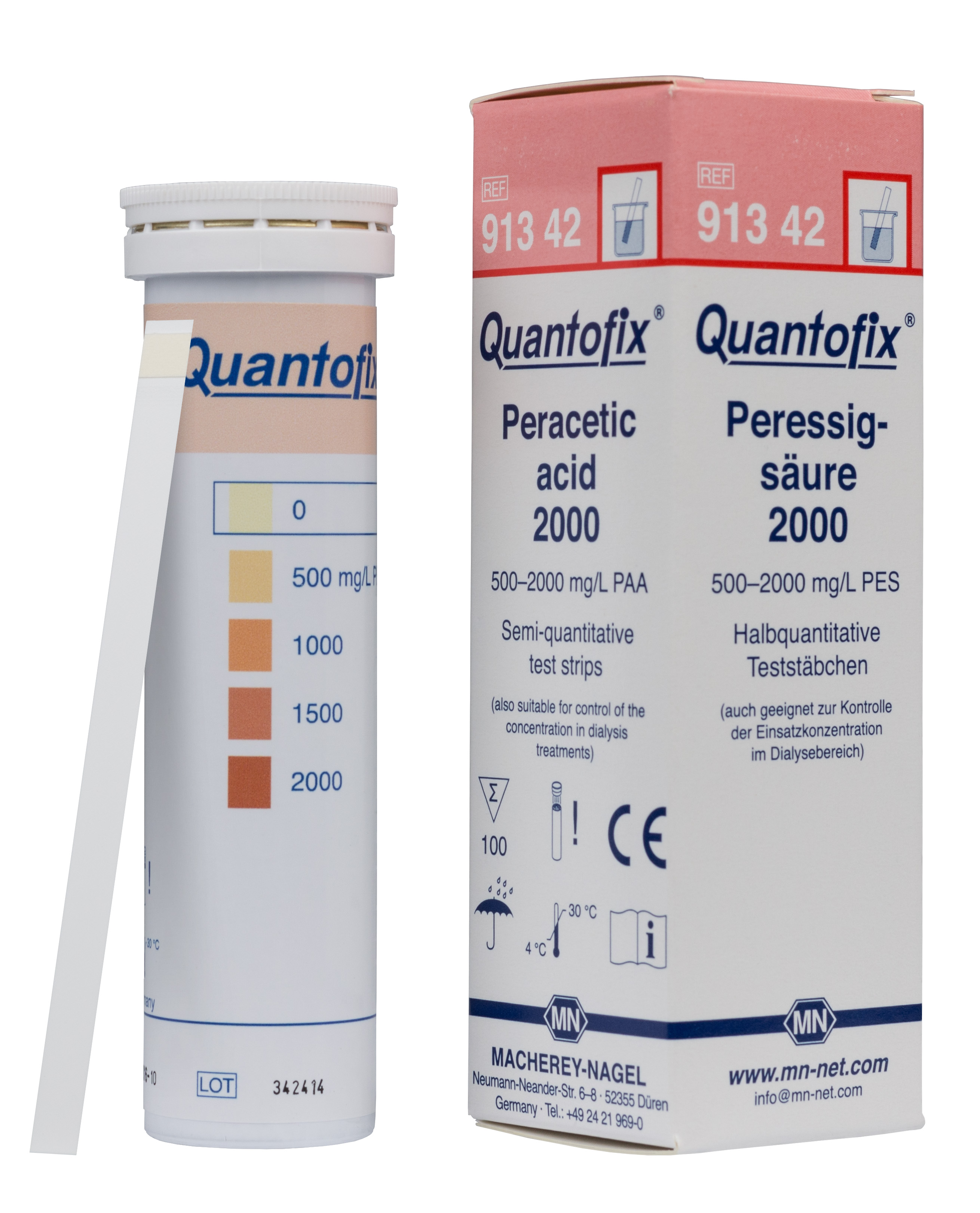 QUANTOFIX test strips Peracetic acid 2000 