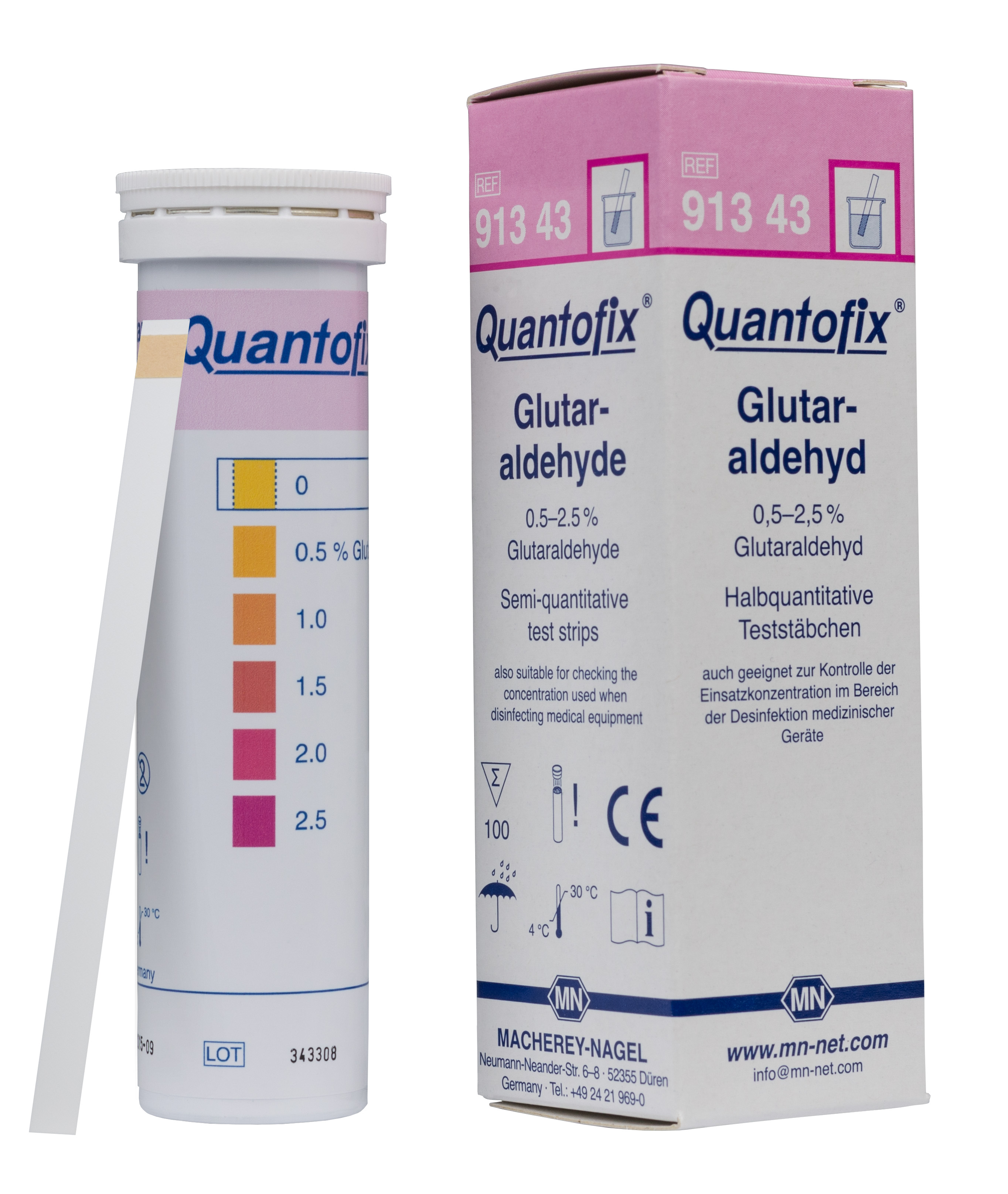 QUANTOFIX teststrimler Glutaraldehyde