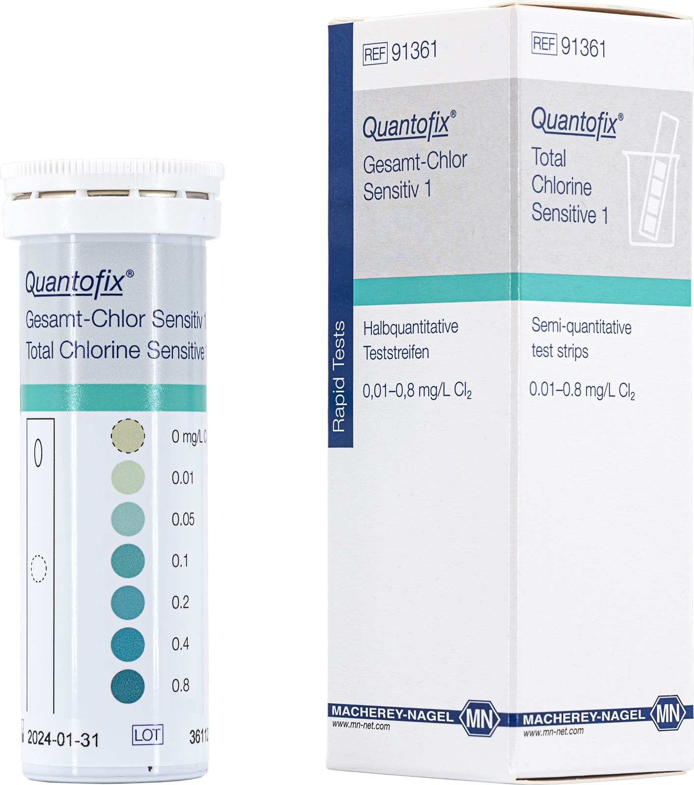 QUANTOFIX® teststrimler Total Chlorine Sensitive 1