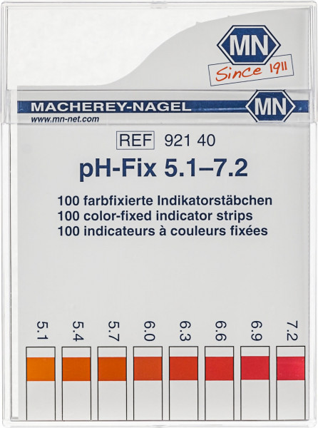 Test Strip pH-Fix 5.1 - 7.2 sticks 6 x 85 mm