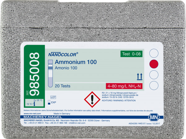 NANOCOLOR Ammonium 100 4-80.0 mg/l NH4N