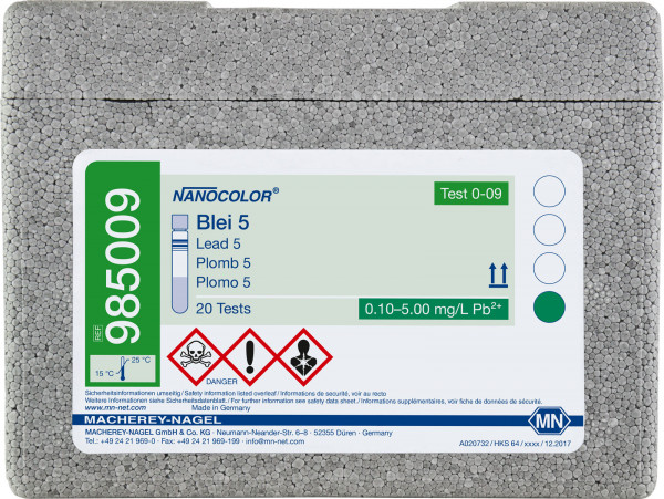 NANOCOLOR lead 5 0.10-5.00mg/l Pb