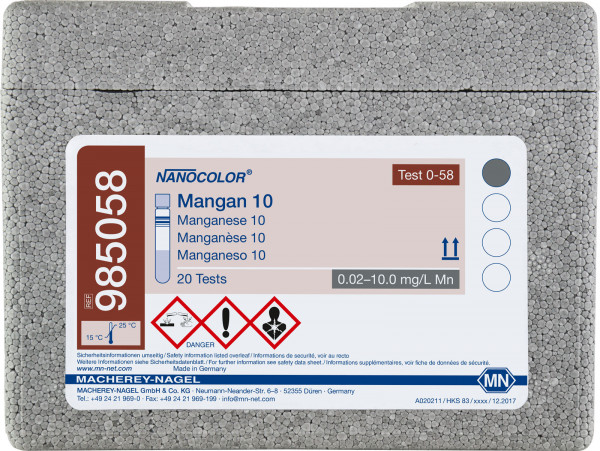 NANOCOLOR Mangan 10 0.1 - 10.0 mg/l Mn