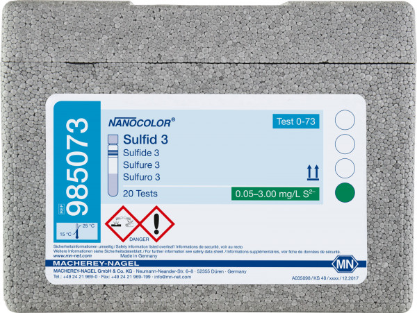 NANOCOLOR Sulphide 3 0.05-3.0 mg/l S