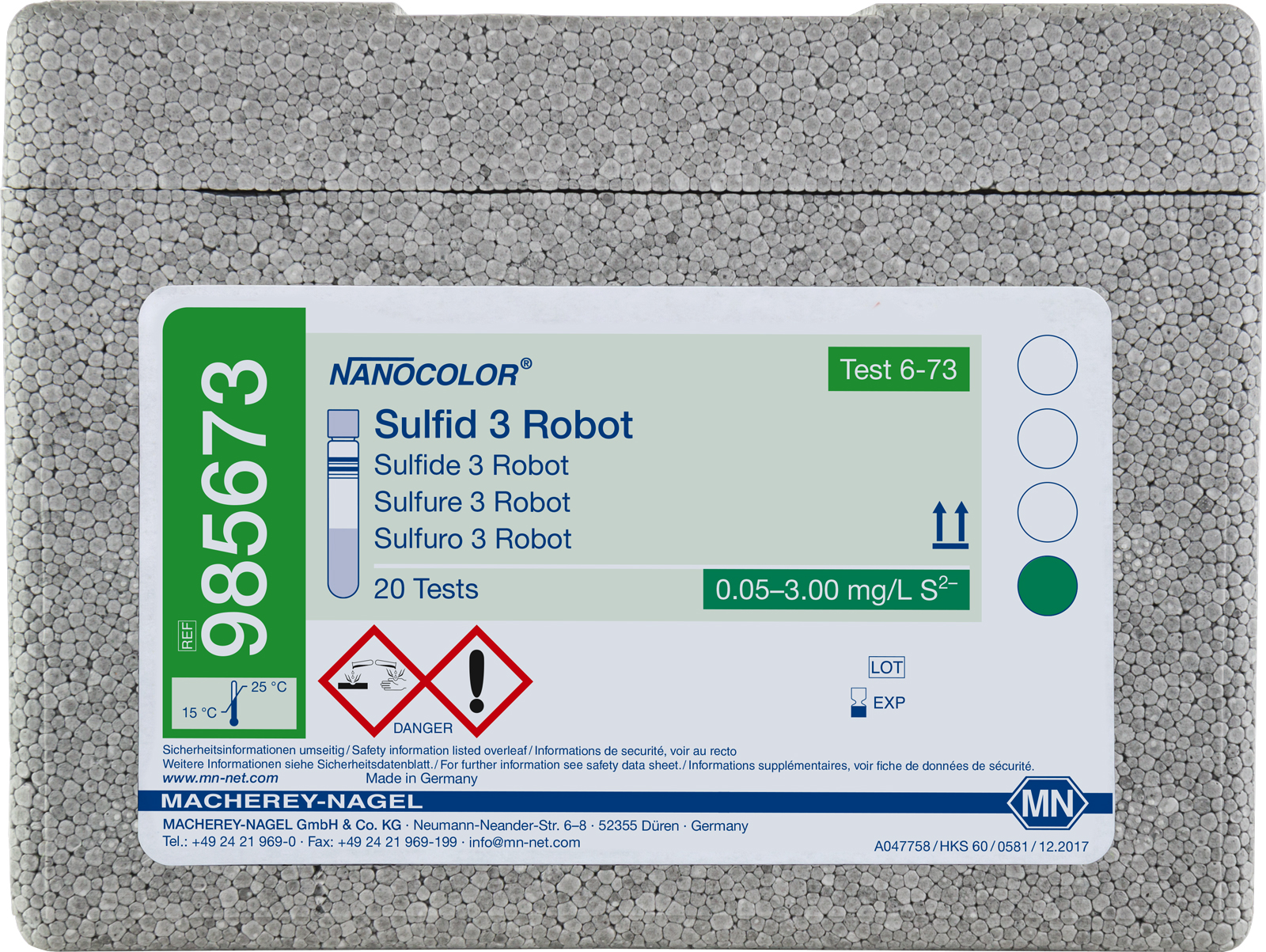 NANOCOLOR robot Sulphide 3 0.05-3.0 mg/l S