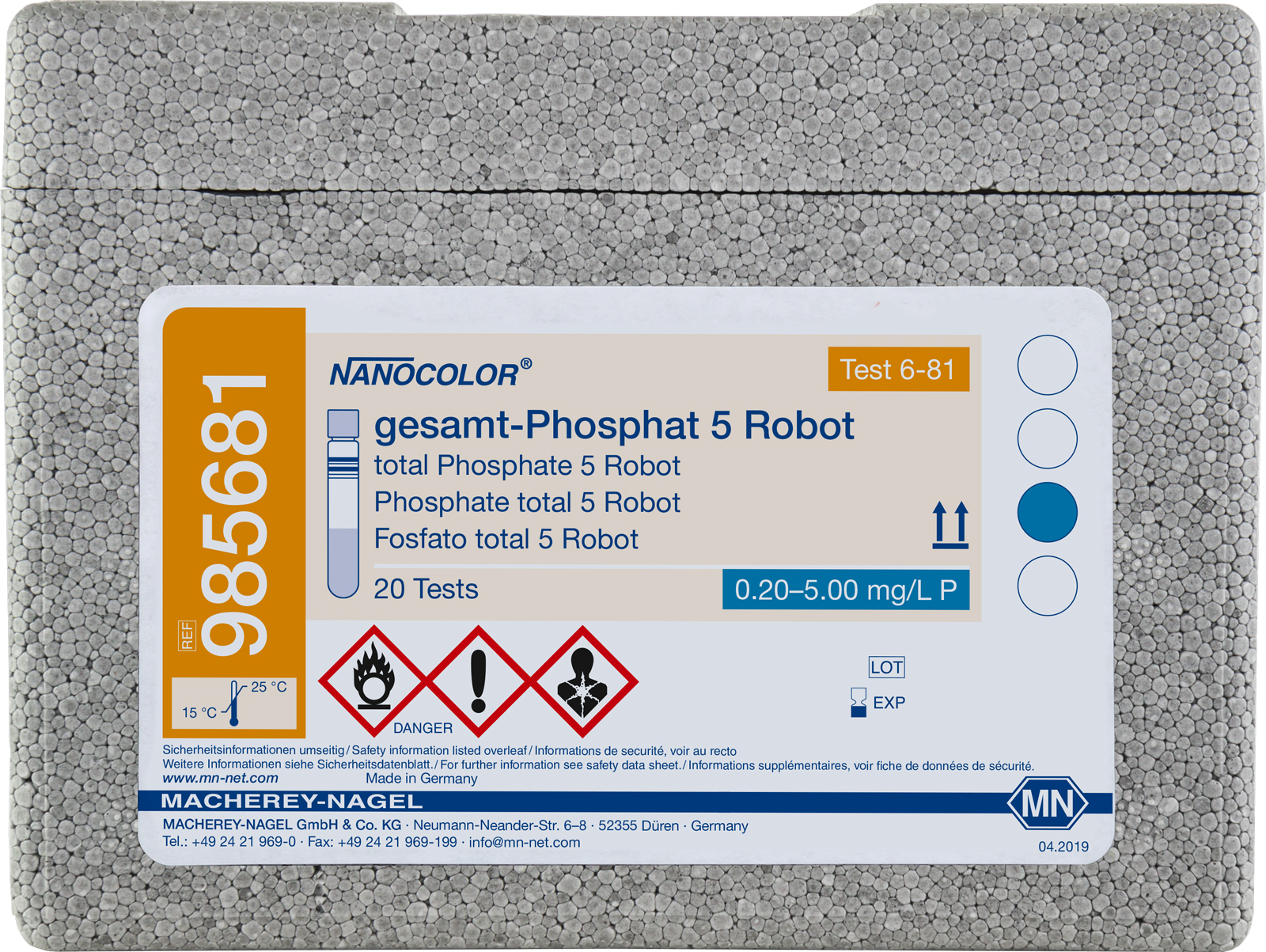 NANOCOLOR robot total Phosphate 5 Robot 0.20-5.00 mg/L P