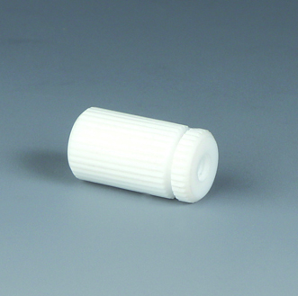 Adapter, M6 Female til 1/4"-28 Female, PTFE