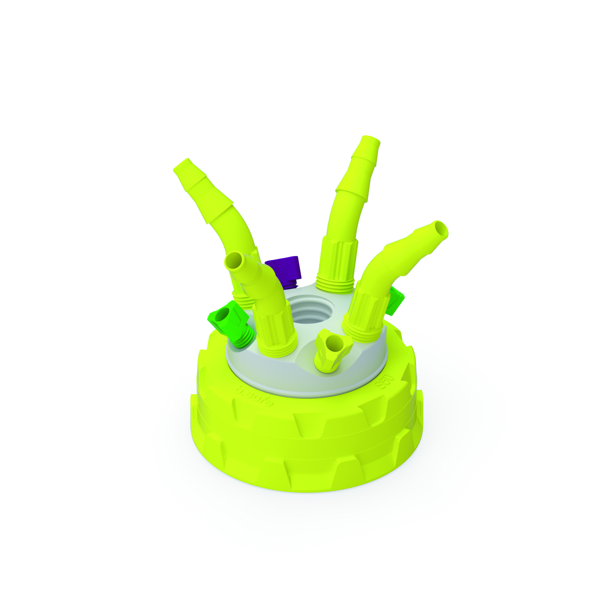 Waste Cap S50 (4x UNF1/4", 1x GL14, 4x NPT1/8")