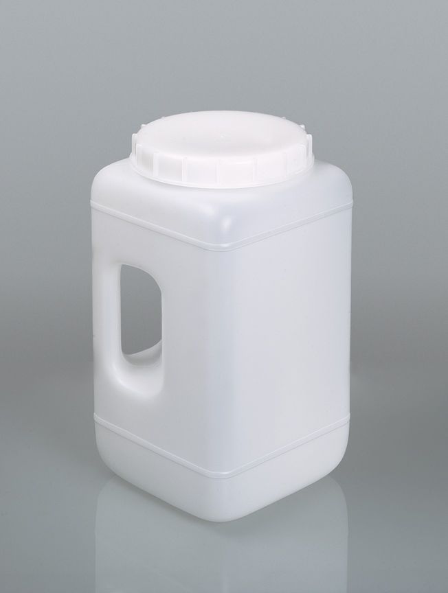 Wide-mouth container w/handle, HDPE, 4400ml, w/cap