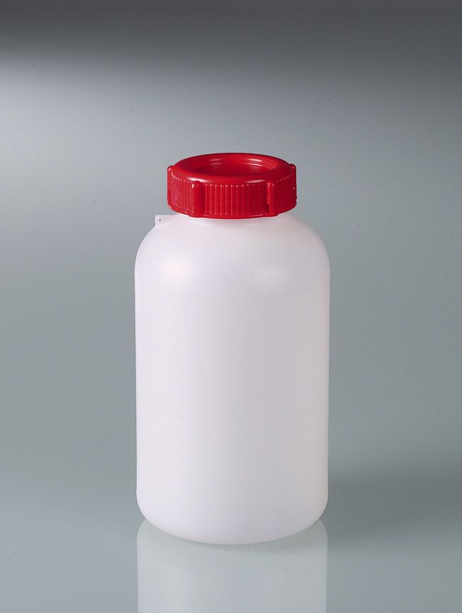 Sealable wn bottle, HDPE, 1000ml, 186x100mm, w/cap