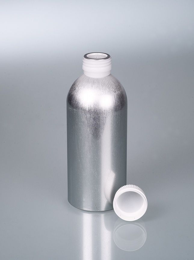 Aluminium bottle, UN, AL 99.5, 600 ml w/ cap
