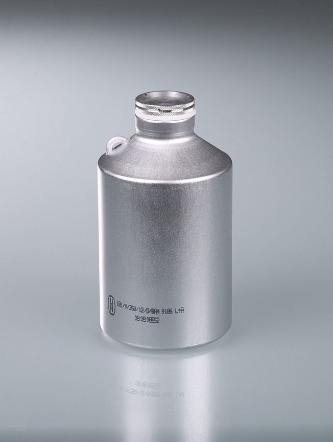 Transport bottle aluminium UN, 99.5, 500ml, w/ cap