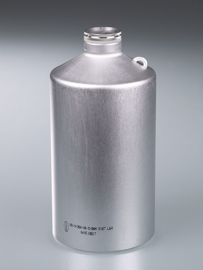 Transport bottle aluminium UN, 99.5, 1250ml, w/cap