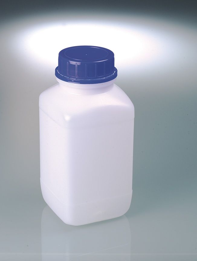 Wide-necked reagent bottle, HDPE, 2500 ml, w/ cap