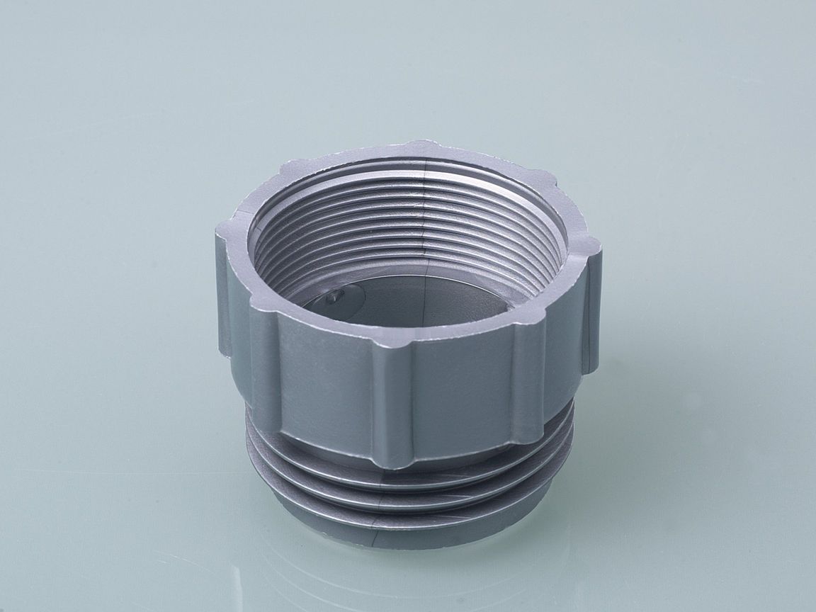 Thread adapter US-barrel outer-2"BSP inner, silver