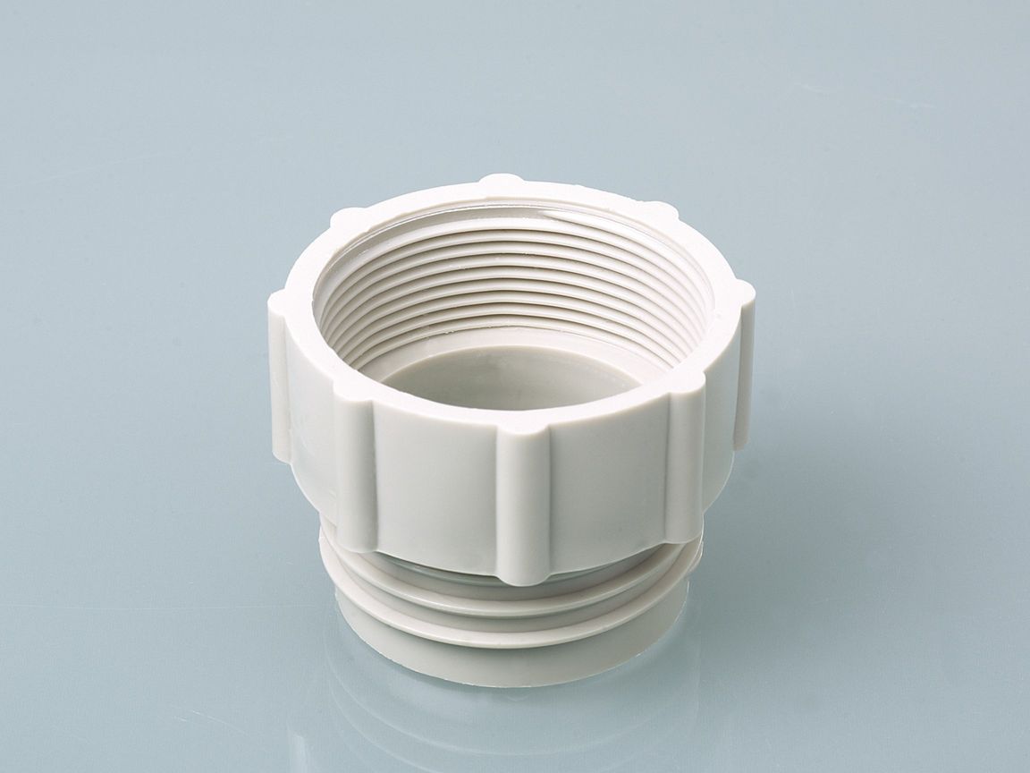 Thread adapter 61mm outer - 2" BSP inner, gray