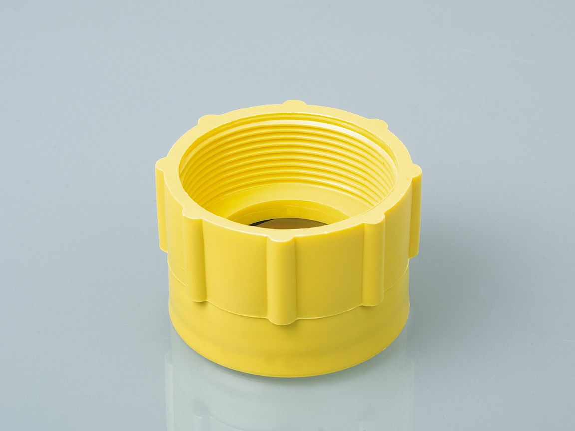 Thread adapter DIN61 inner - 2"BSP inner, yellow
