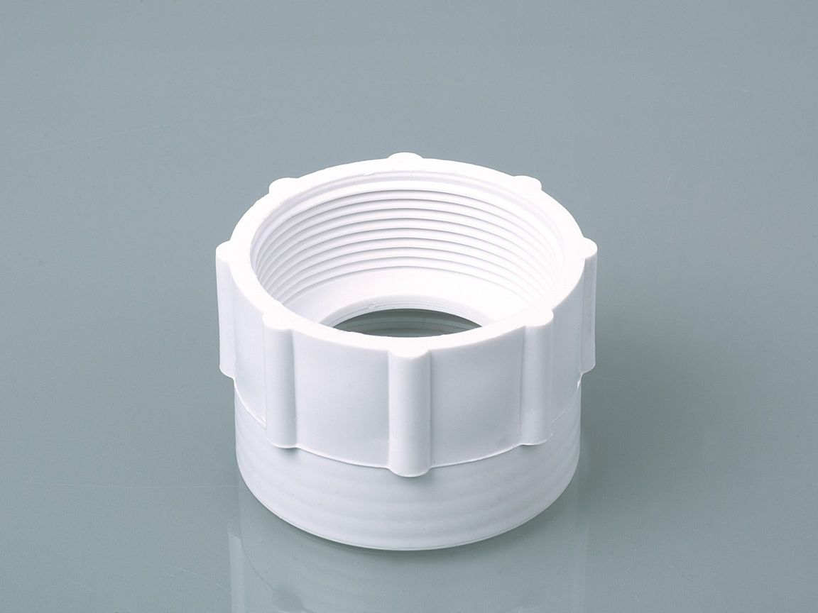 Thread adapter 63mm inner - 2" BSP inner, white