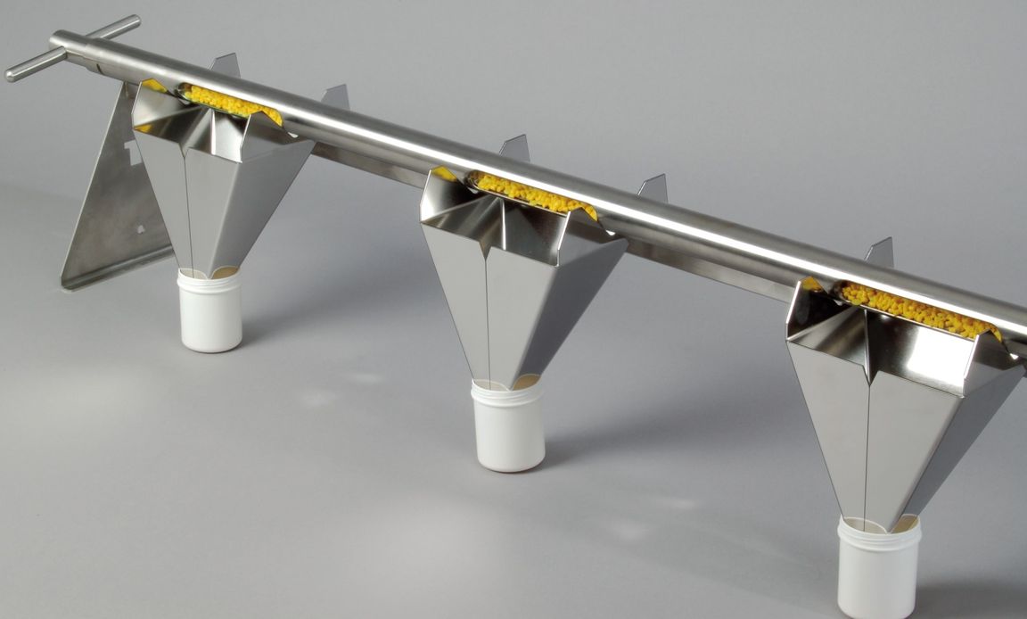 Emptying device, V2A, length 100 cm, complete