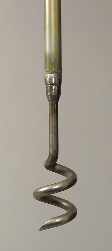 Mole drill bit, stone catcher