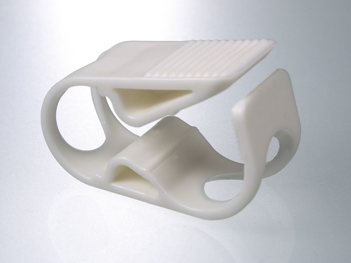 Hose clamp Squeeze-Fix, POM white, for Ø6-15mm