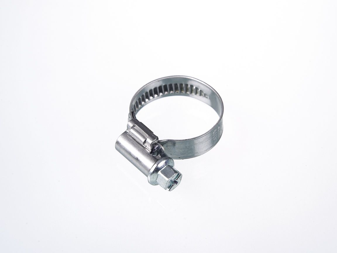 Worm-threaded hose clip, SS, Ø16-27mm, 10pcs
