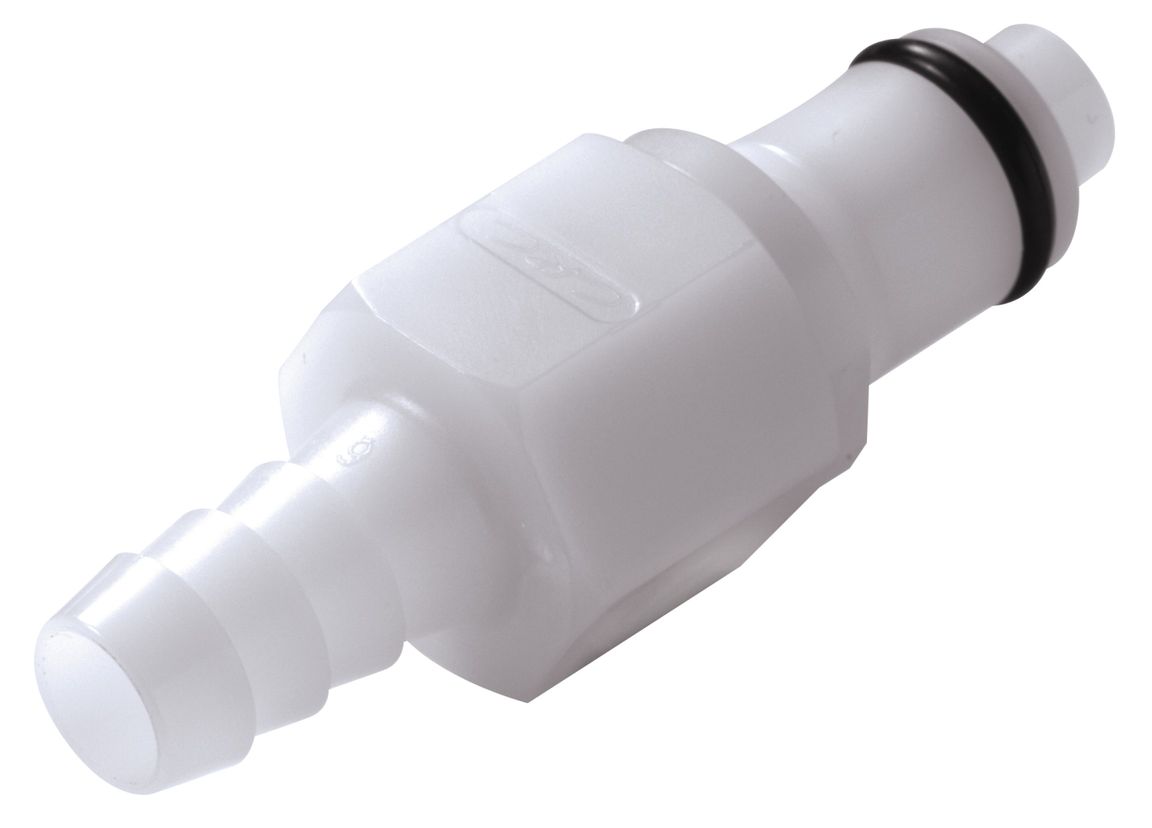 Lynkobling, POM, han, m.  ventil, stuts Ø8mm