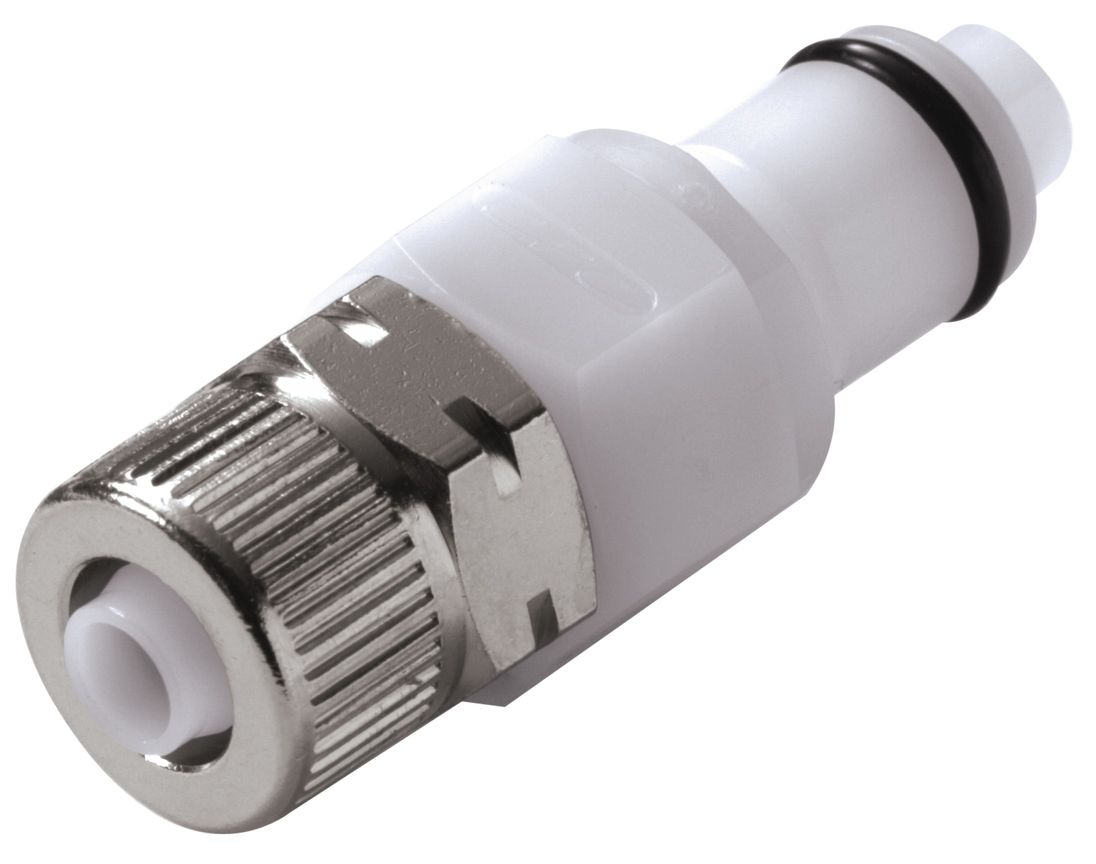 Lynkobling, POM, han, m.  ventil, skrue Ø6x8mm