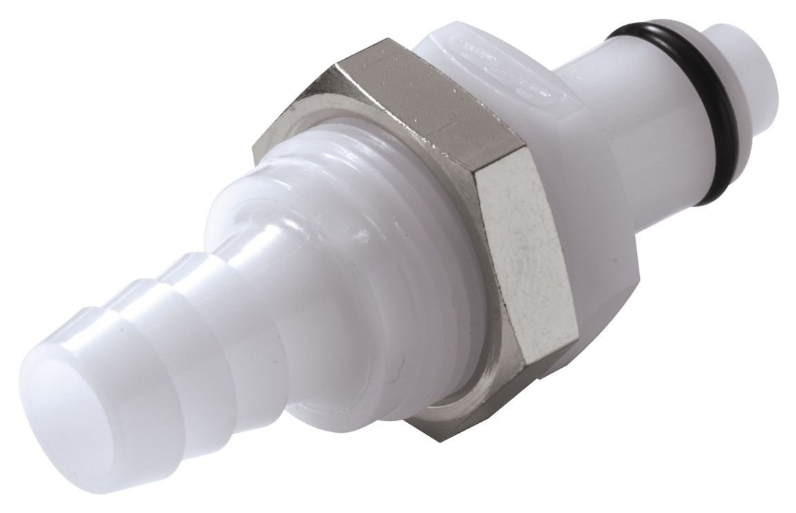 Lynkobling POM, han, m.  ventil, b-h, Ø9,5mm