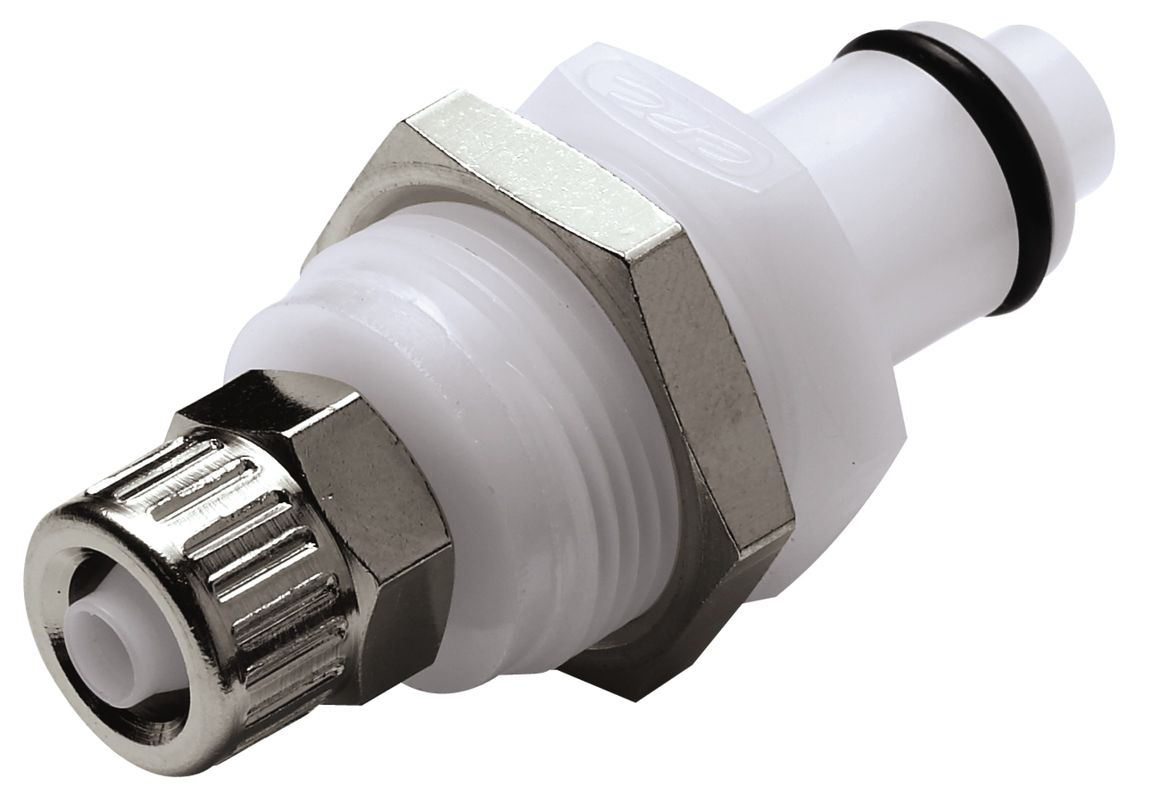 Lynkobling POM, han, m. ventil, b-h, skrue, Ø4x6