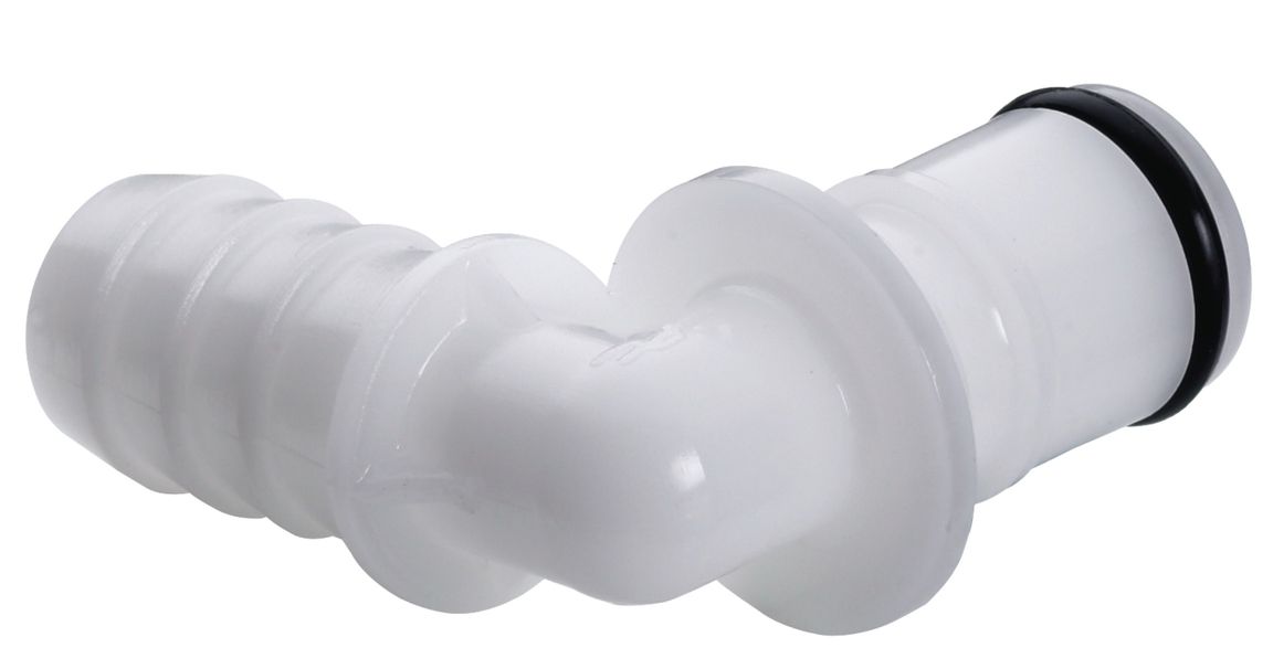 Lynkobling, POM, han, u. ventil, vinkel, Ø9,5mm