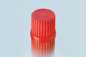 Screw cap, GL14, PBT, red, PTFE, 2stk
