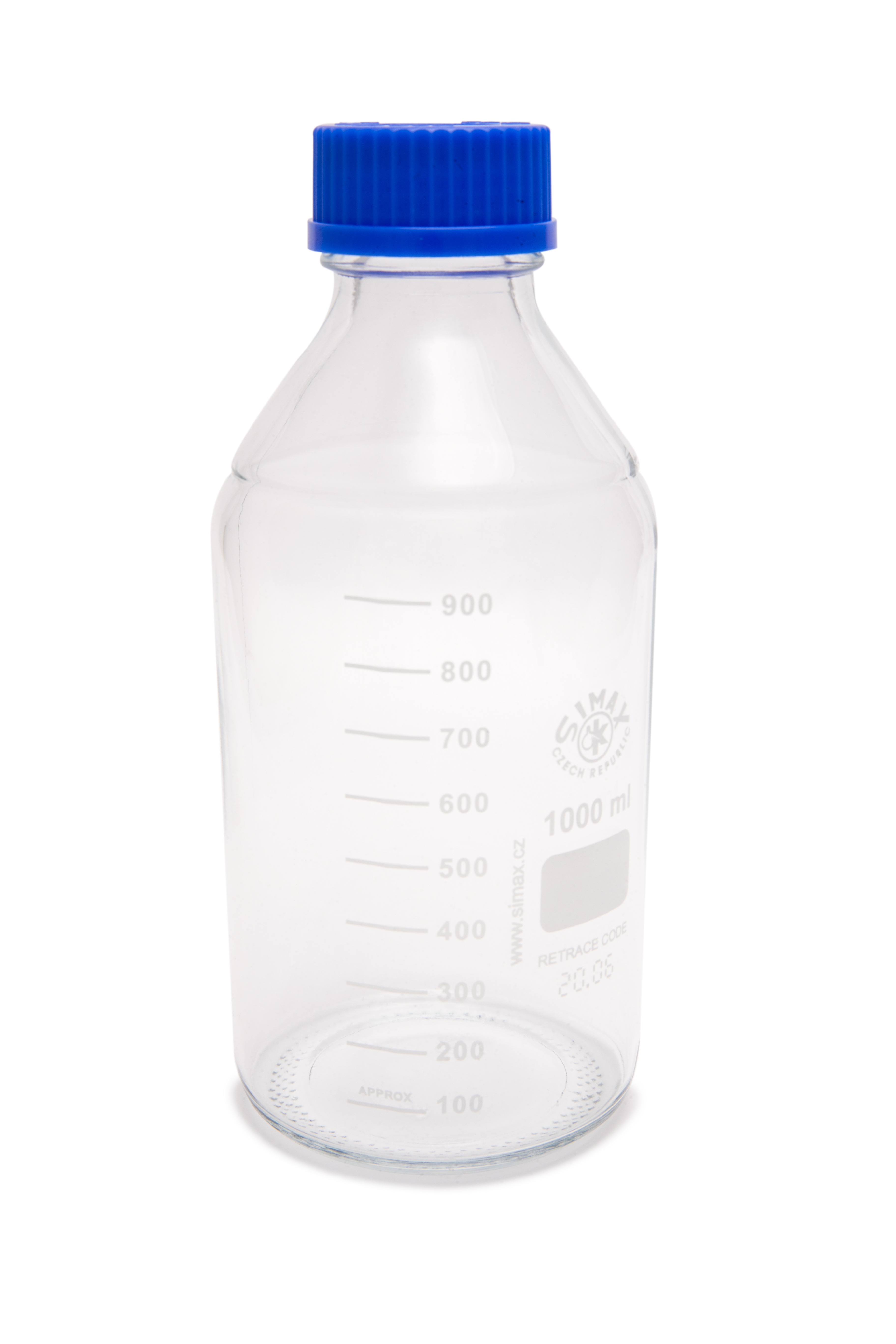 Bottle replacement trap flask 1L with blue cap fit