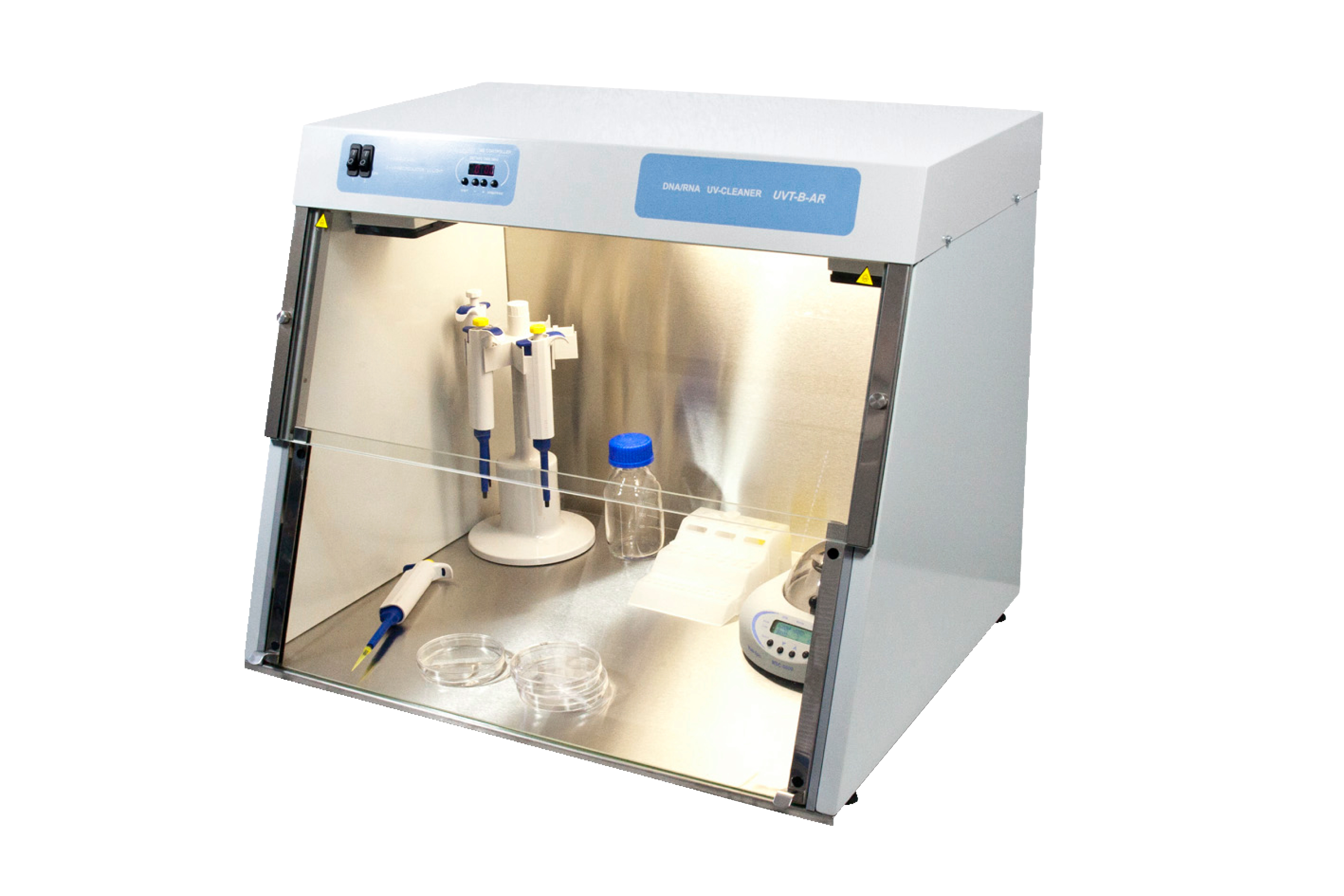 UV cabinet/PCR workstation economy, glass front, d