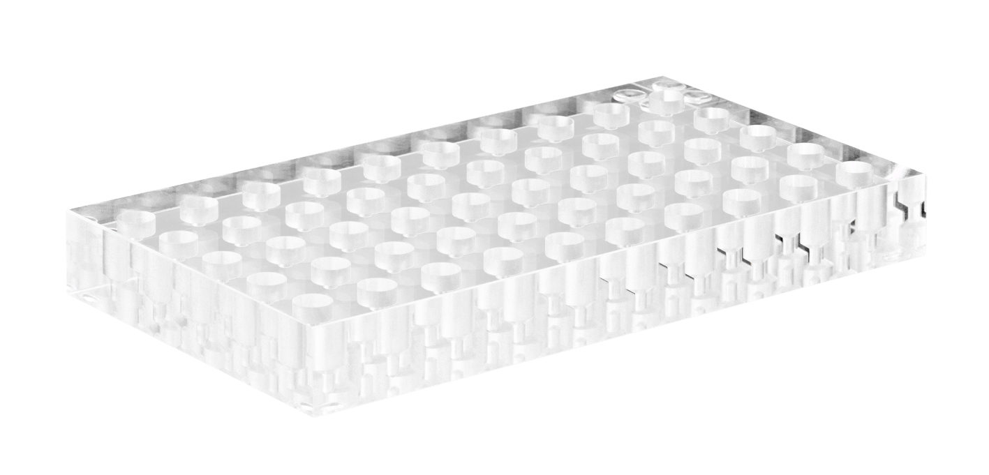 Stativ acryl, Ø8,5mm, 50 huller