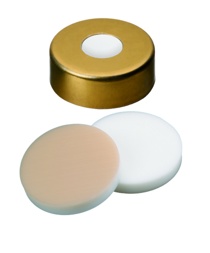 Al-cap 20mm, magn, gold, sil/PTFE, 100pcs
