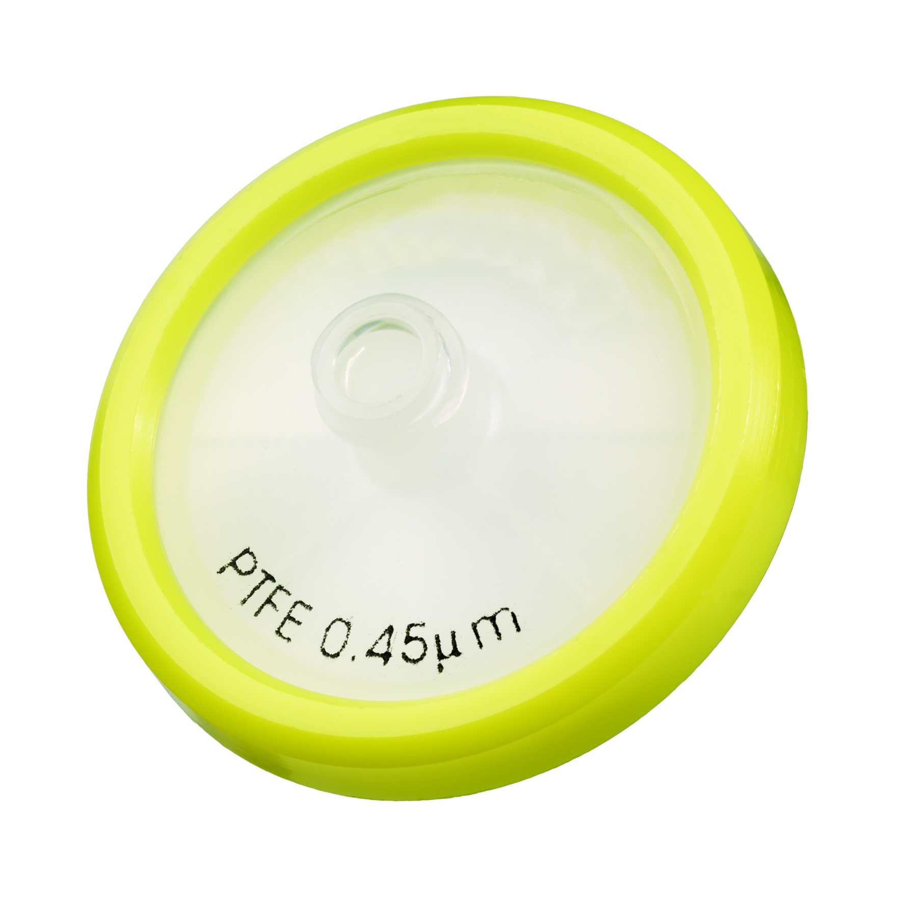 Sprøjtefilter PTFE 30mm 0,45um gul, m/GF, 100 stk