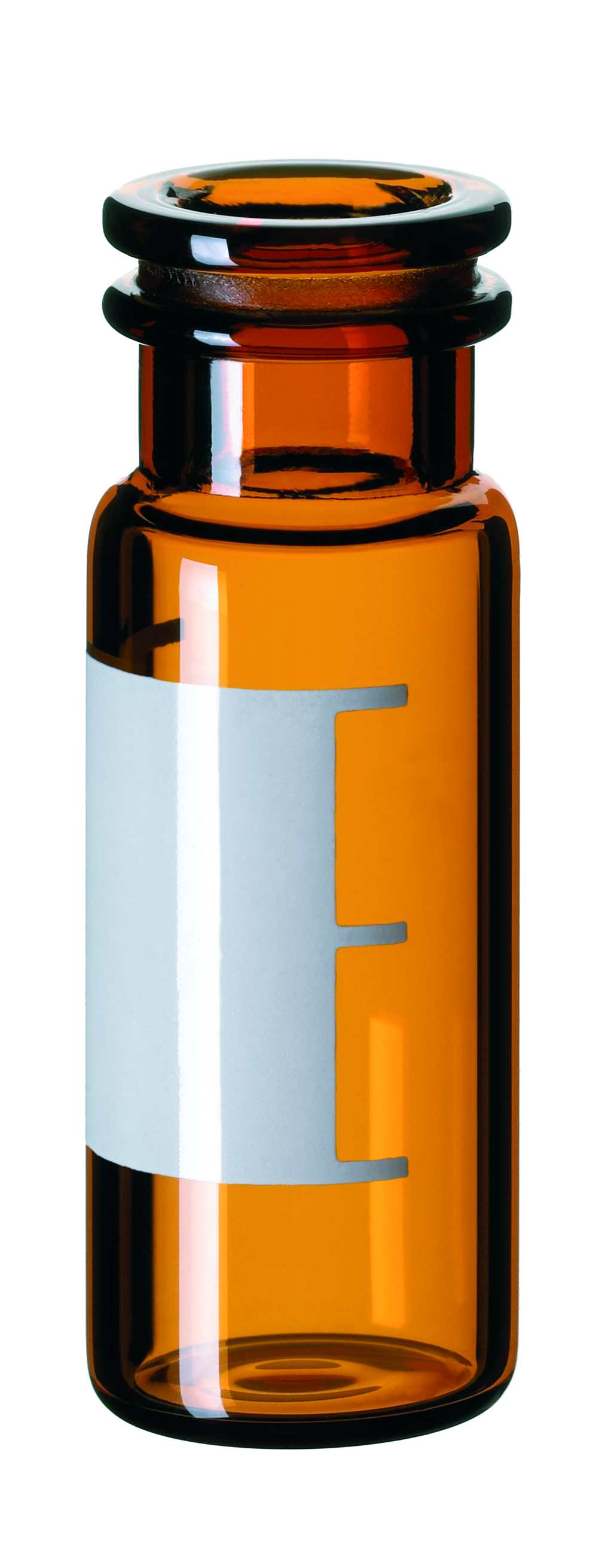 Snap vial 2 ml 11 mm krave, w/label, amber, 100pcs