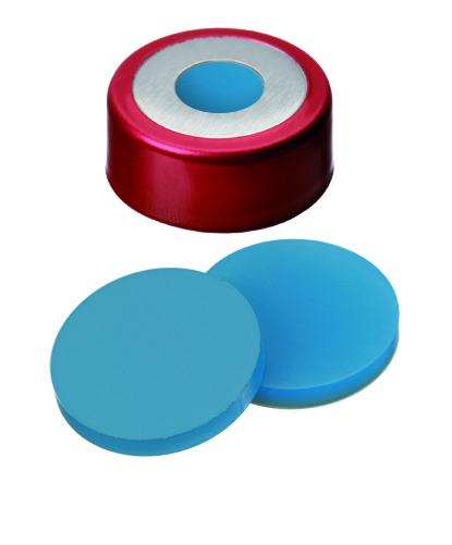 Crimp cap 20 mm silicone/PTFE, magnetic, 100 pcs