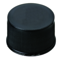 Screw cap 13-425 wo/hole, black, 4 ml, 100pcs