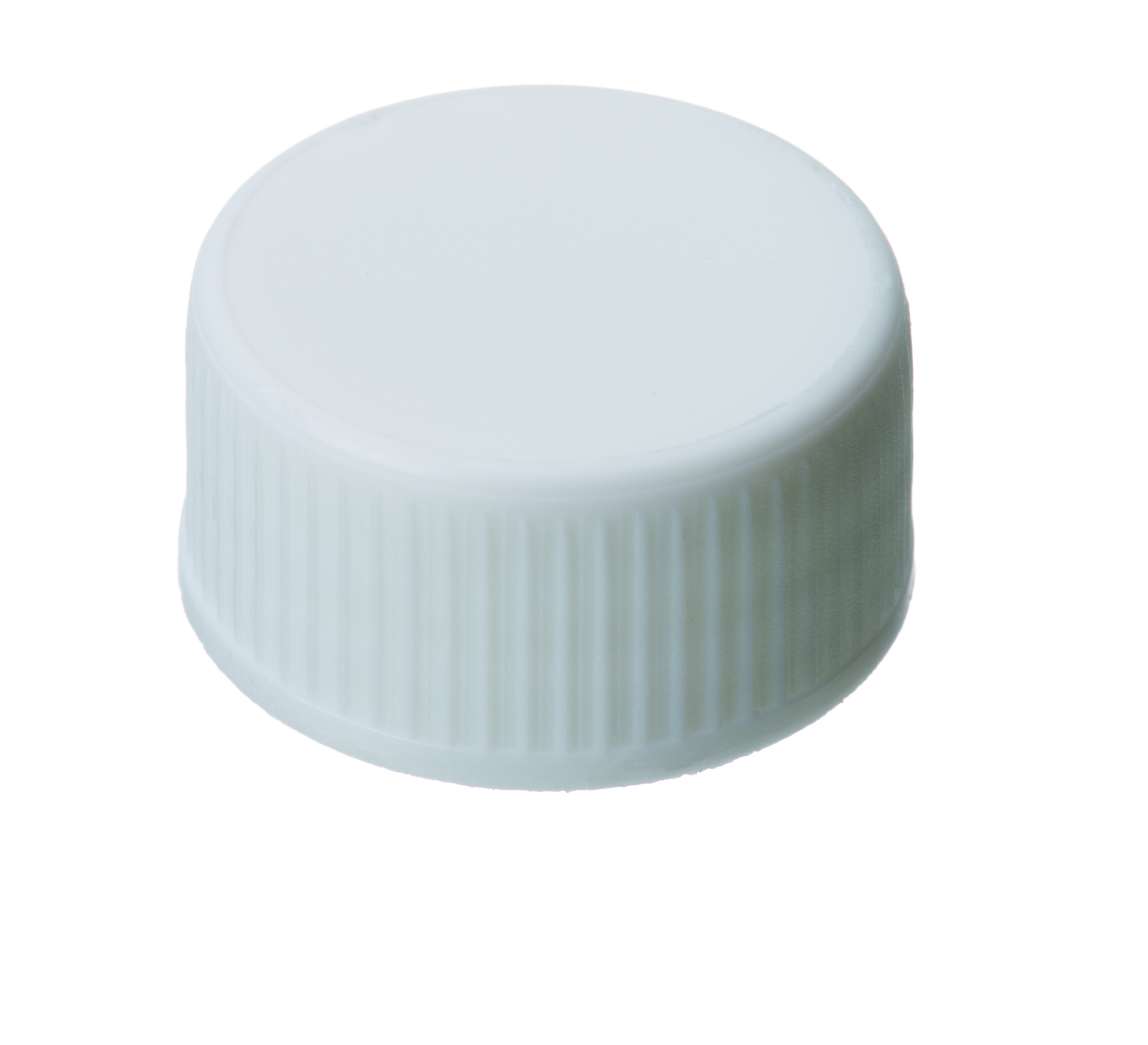 Screw cap 24 mm wo/hole PP, white, 100pcs