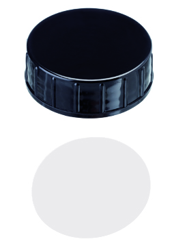 Screw cap with 0,5mm PTFE liner, ND40, 125 pcs