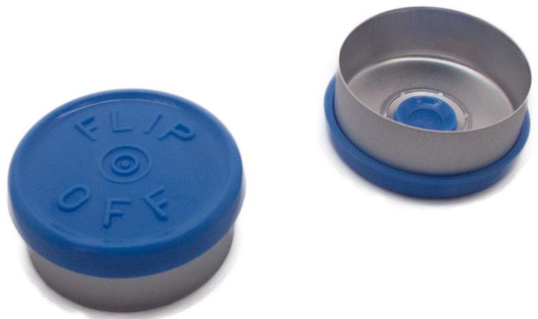 Kapsel 20mm, alu, f-o, blå, ctr afr, 1000stk