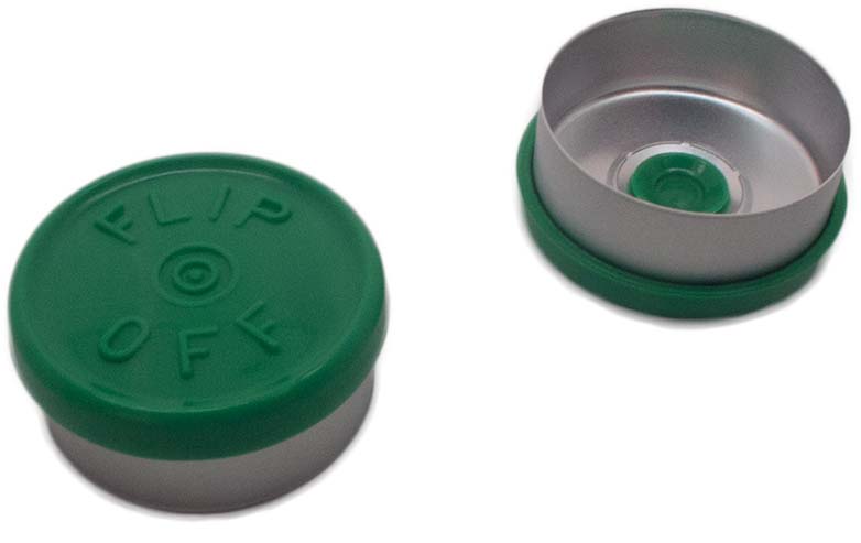 Kapsel 20mm, alu, f-o, grøn, ctr afr, 1000stk