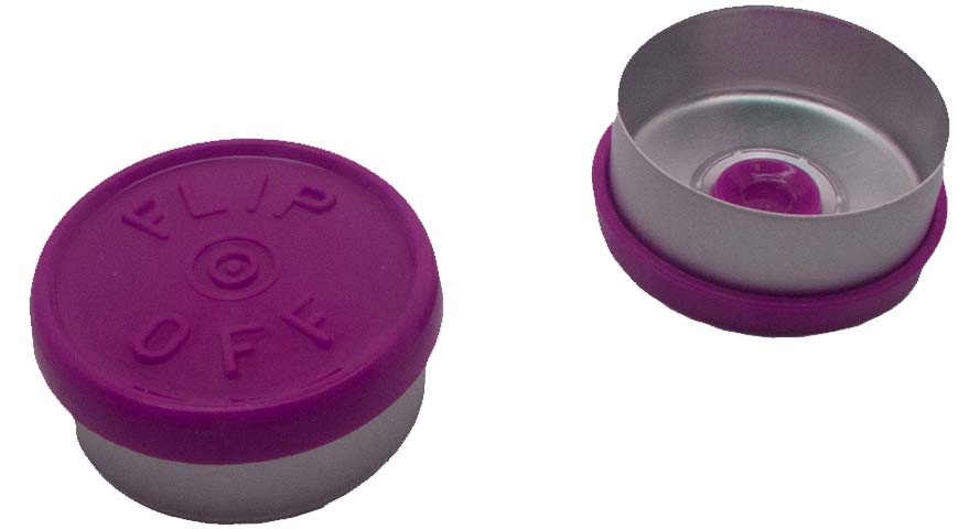 Kapsel 20mm, alu, f-o, lilla, ctr afr, 1000stk