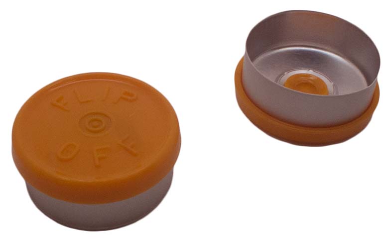 Kapsel 20mm, alu, f-o, orange, ctr afr, 1000stk